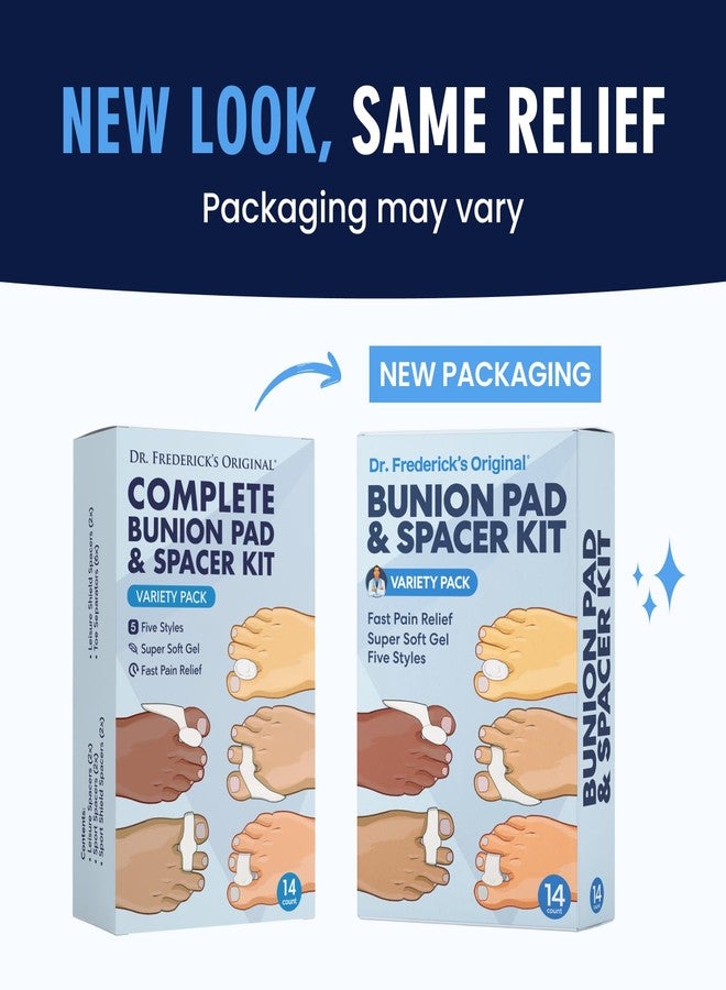 Dr. Frederick's Original 14-Piece Bunion Corrector Kit - Fast Relief for Bunions & Overlapping Toes - For Men & Women - Soft Gel Pads, Spacers, & Separators - For No Surgery Required - Image 4